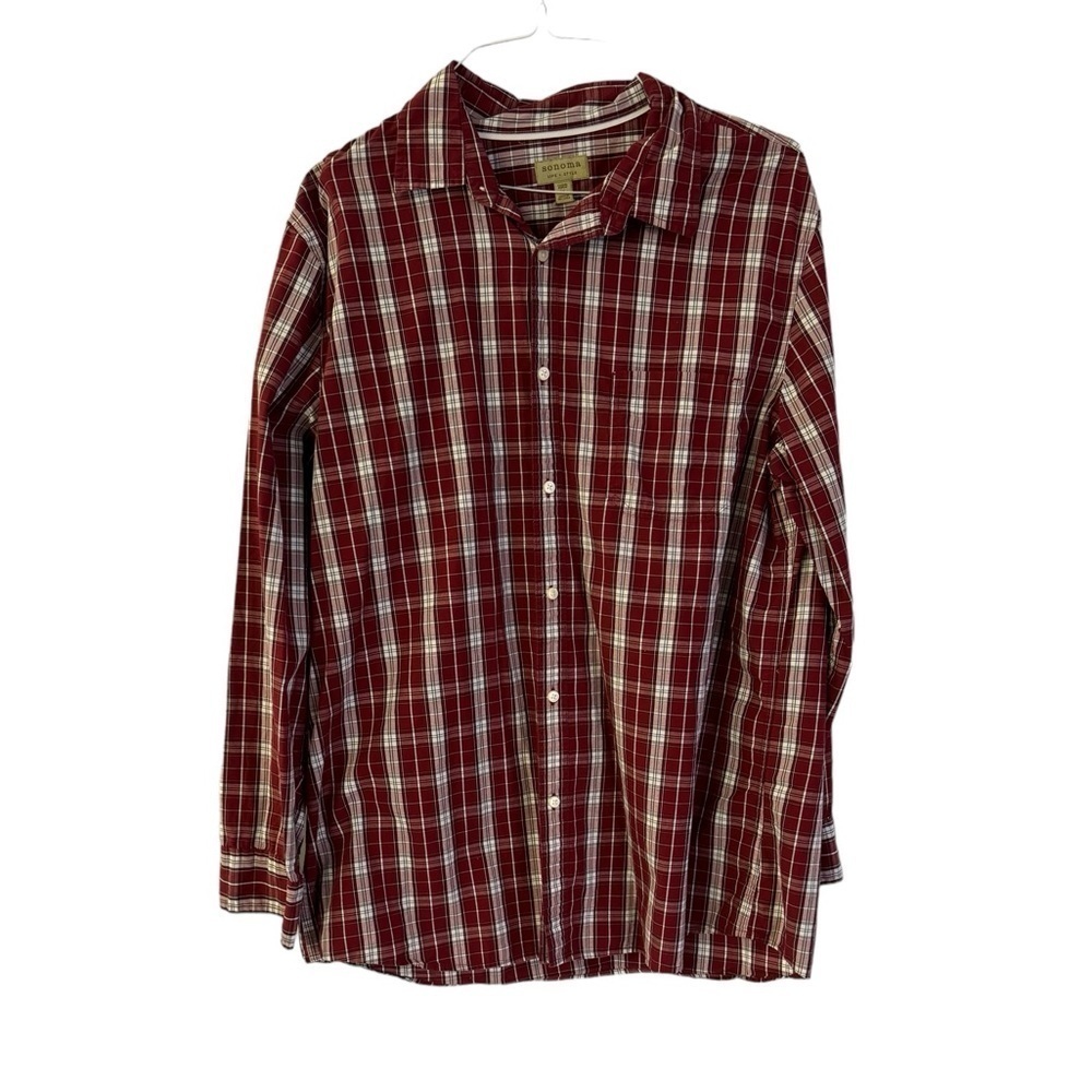 Sonoma men’s button up plaid dress shirt XL